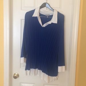 Plus size top (one piece layered look)